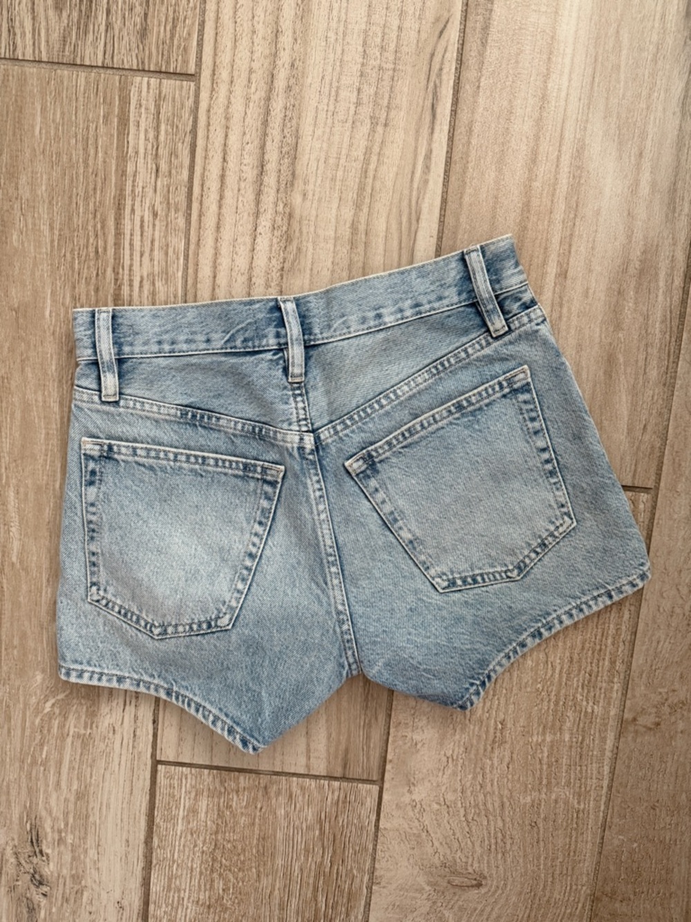 Frame Denim Light Blue High-Rise Jean Shorts - Picture 2 of 5